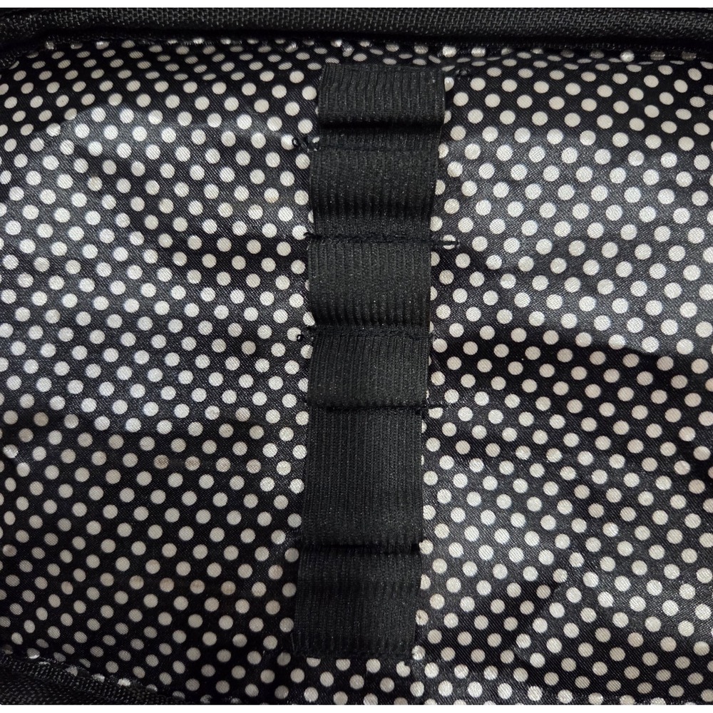 Caboodles Faux Black‎ Patent Leather Quilted Zip Makeup Case Insert/Brush Slots - Picture 7 of 8